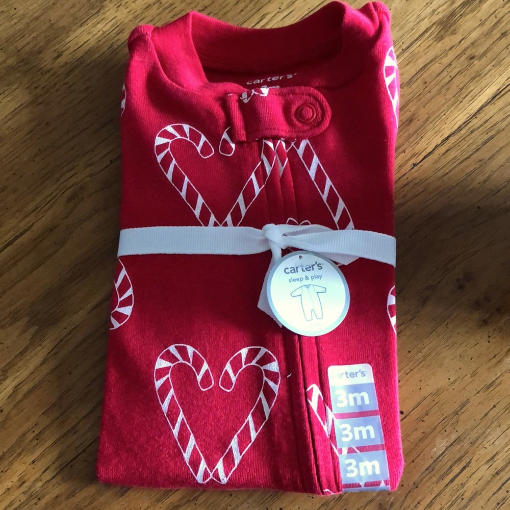 3 months BRAND NEW Christmas footie pajamas